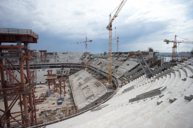 Строительство стадиона на Крестовском острове