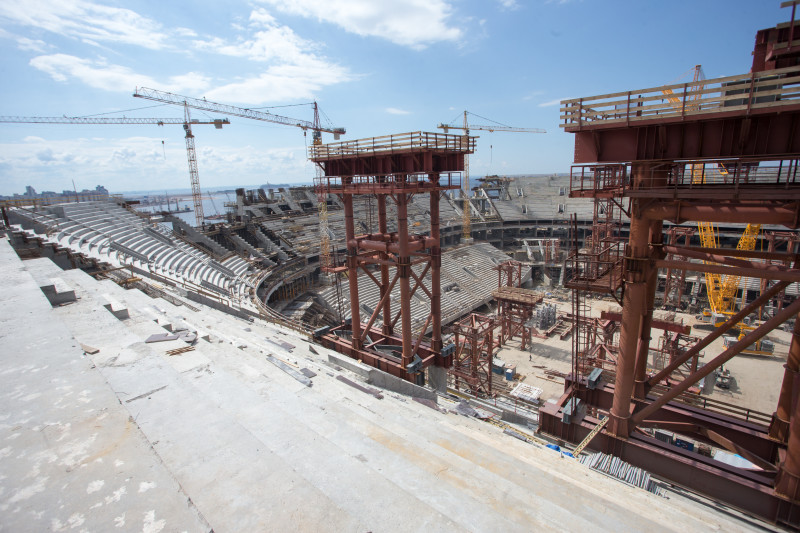 Строительство стадиона на Крестовском острове