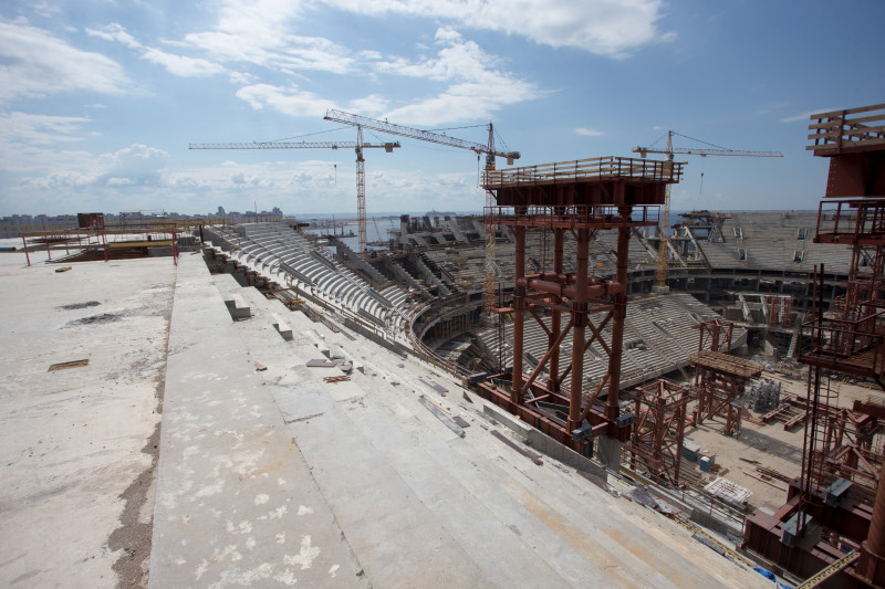 Строительство стадиона на Крестовском острове