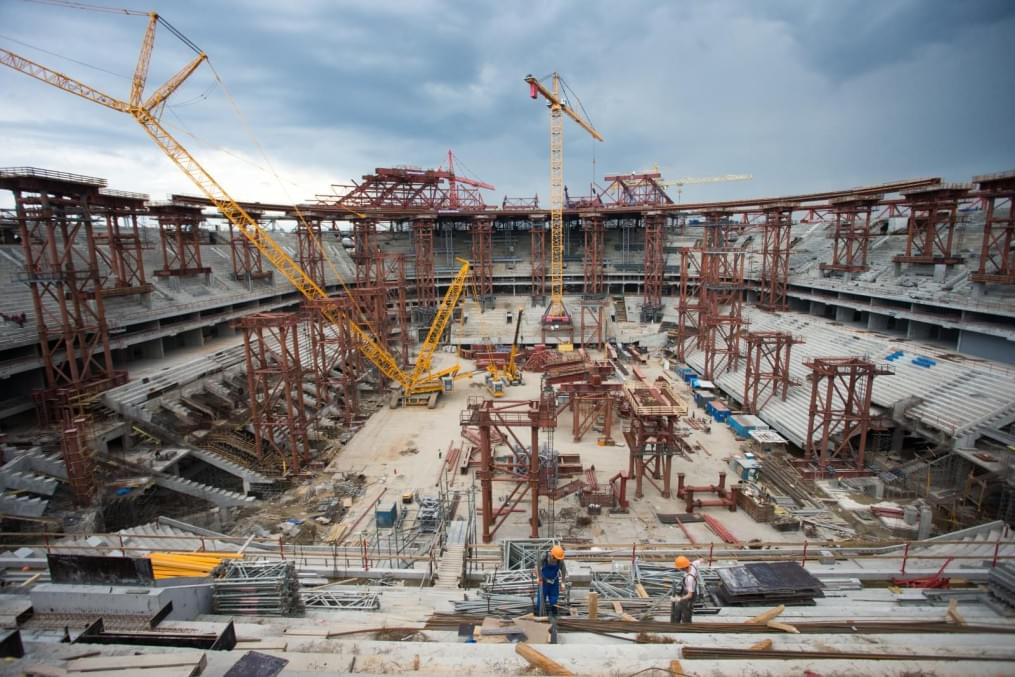 Строительство стадиона на Крестовском острове