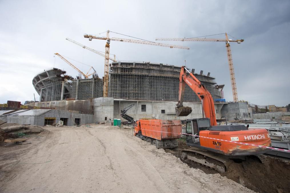 Строительство стадиона на Крестовском острове