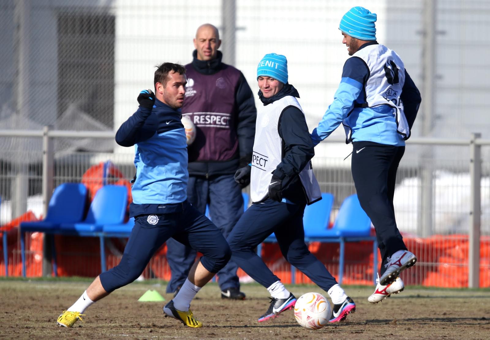Тренировка «Зенита» перед  матчем «Зенит» — «Базель»