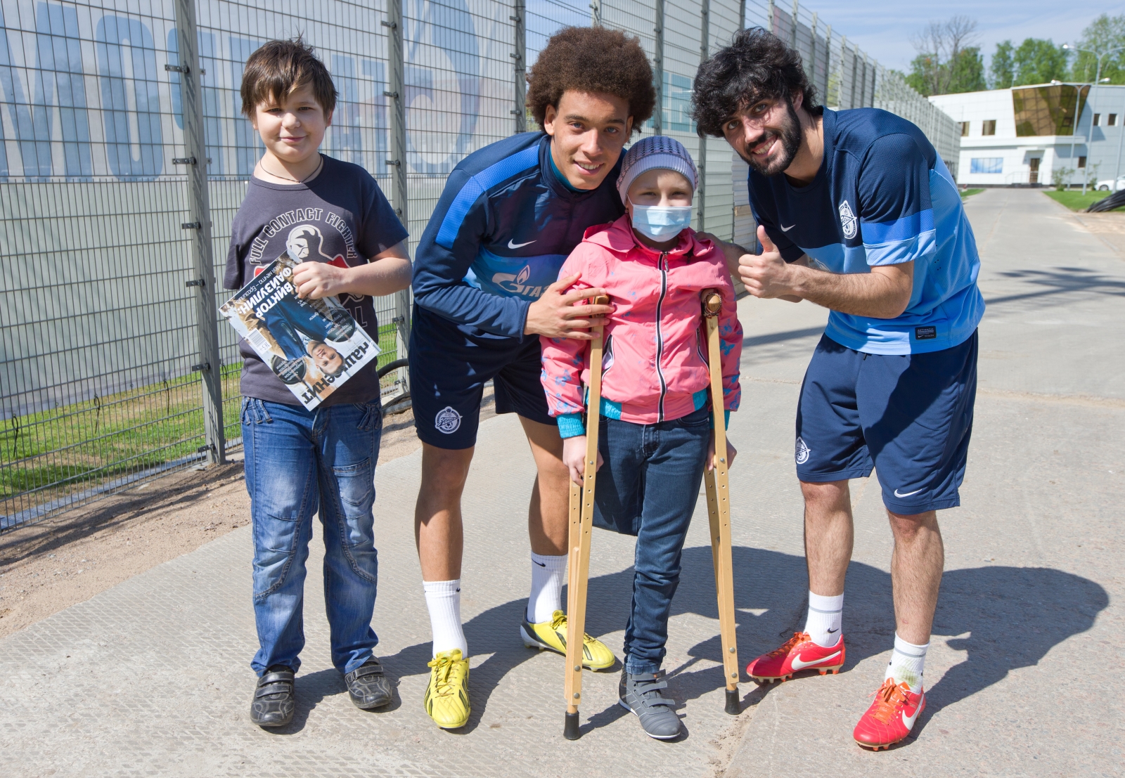 Светлана Лебедева и Георгий Авдоченок на базе Зенита