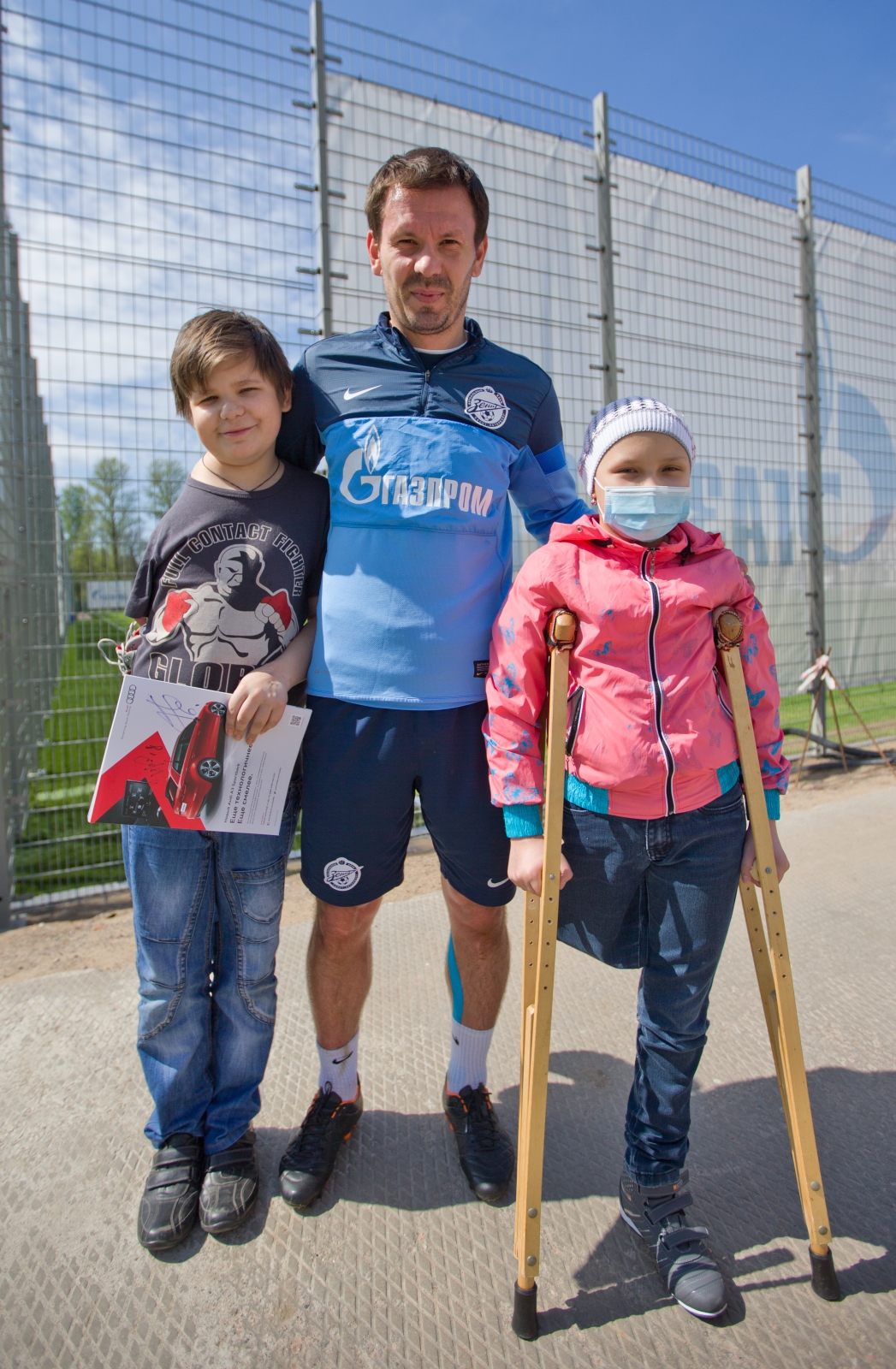 Светлана Лебедева и Георгий Авдоченок на базе Зенита