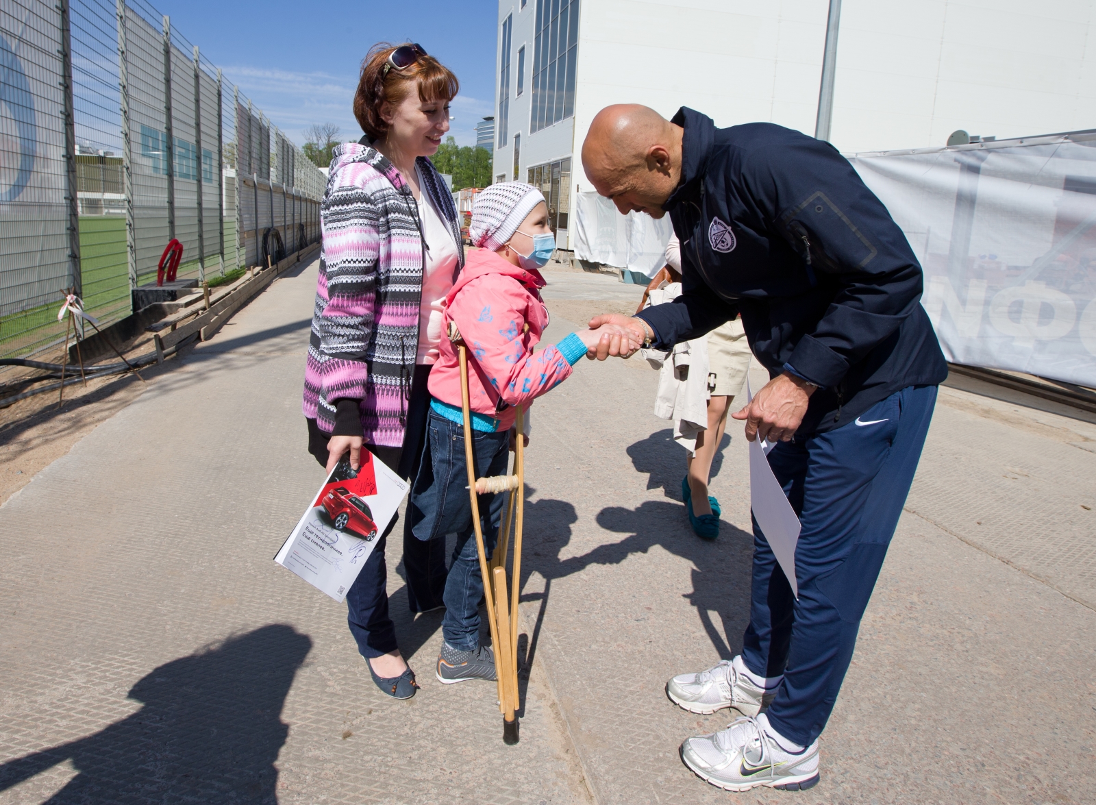 Светлана Лебедева и Георгий Авдоченок на базе Зенита