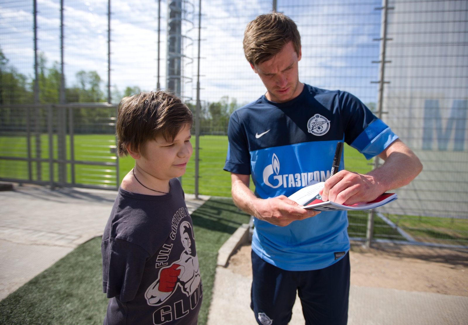 Светлана Лебедева и Георгий Авдоченок на базе Зенита