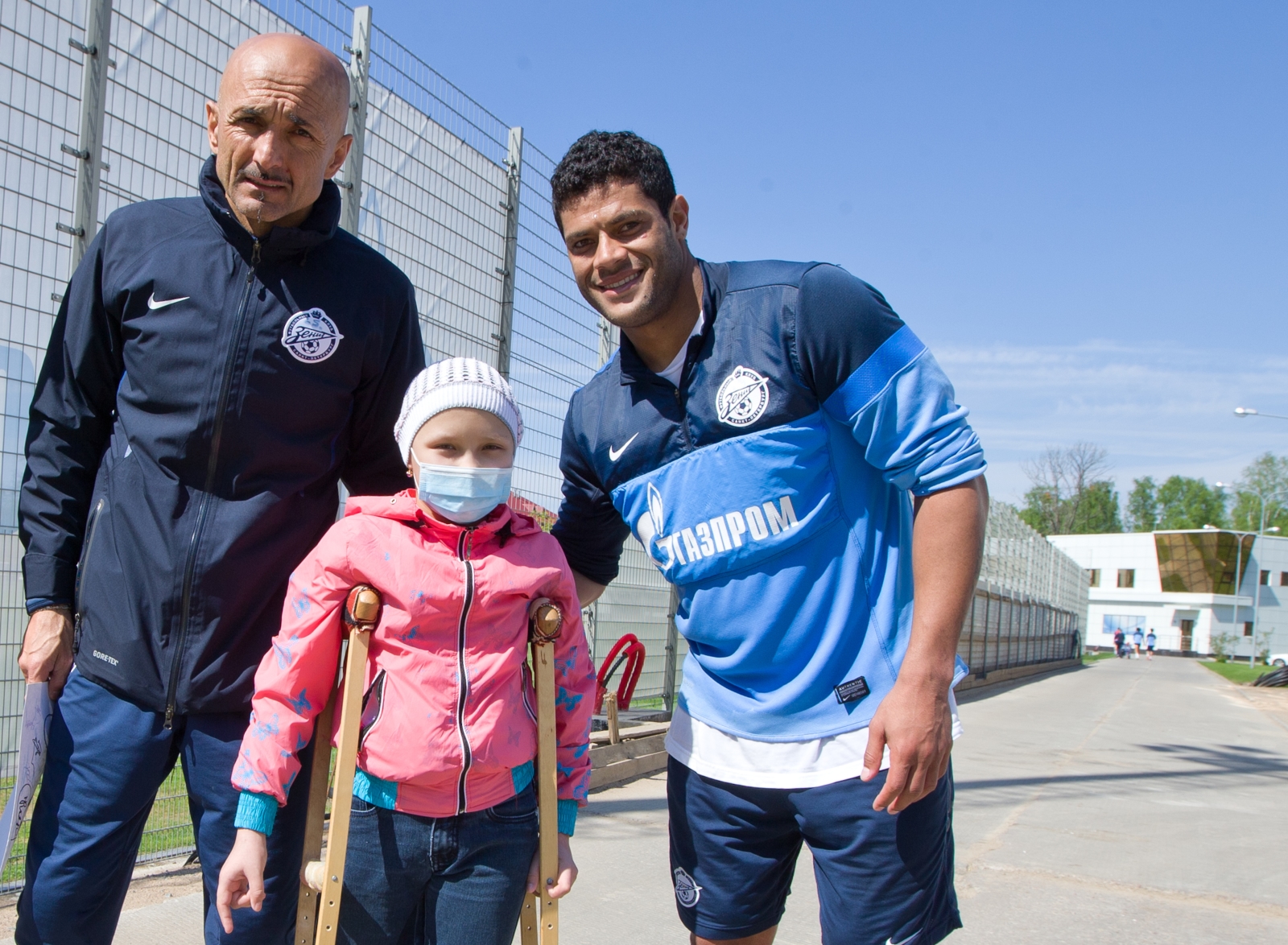 Светлана Лебедева и Георгий Авдоченок на базе Зенита