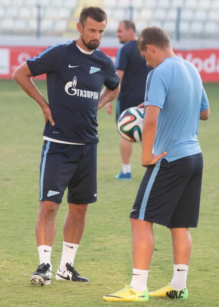 Тренировка «Зенита» перед матчем с АЕЛ