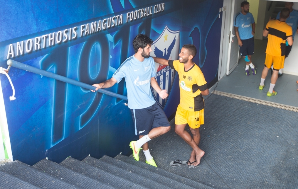 Тренировка «Зенита» перед матчем с АЕЛ