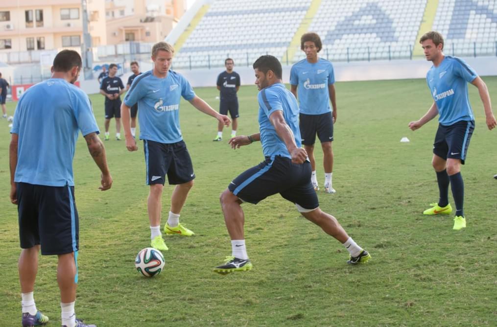 Тренировка «Зенита» перед матчем с АЕЛ