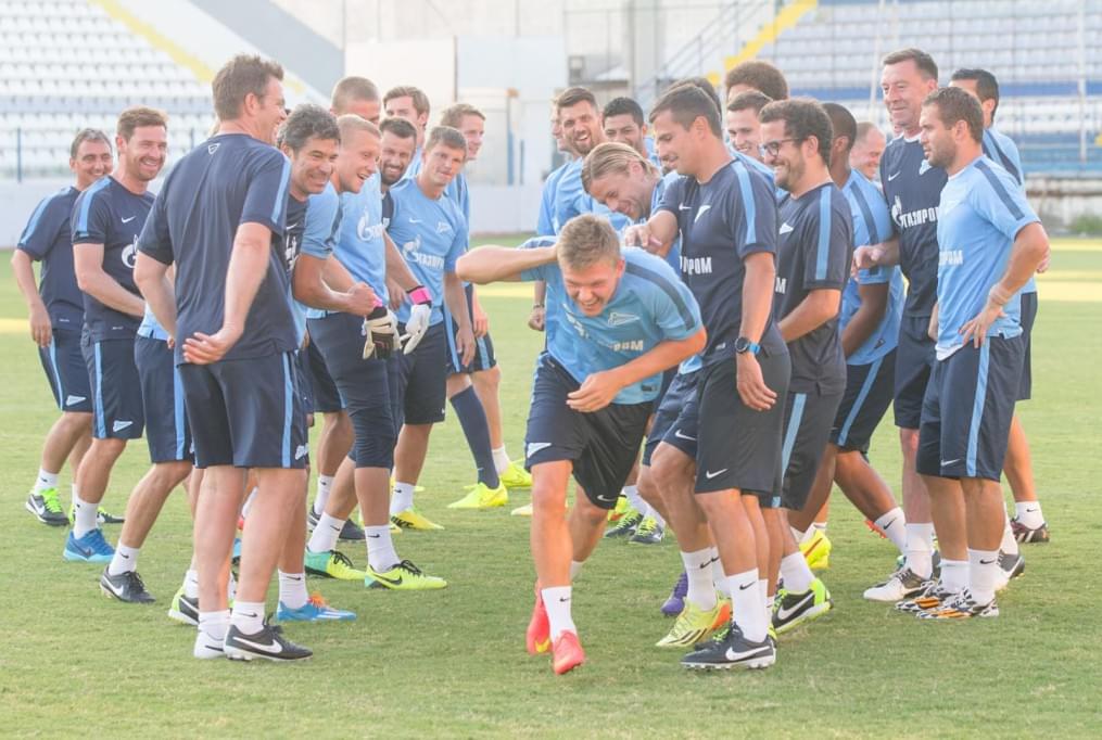 Тренировка «Зенита» перед матчем с АЕЛ