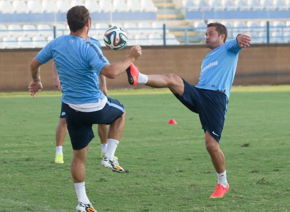 Тренировка «Зенита» перед матчем с АЕЛ