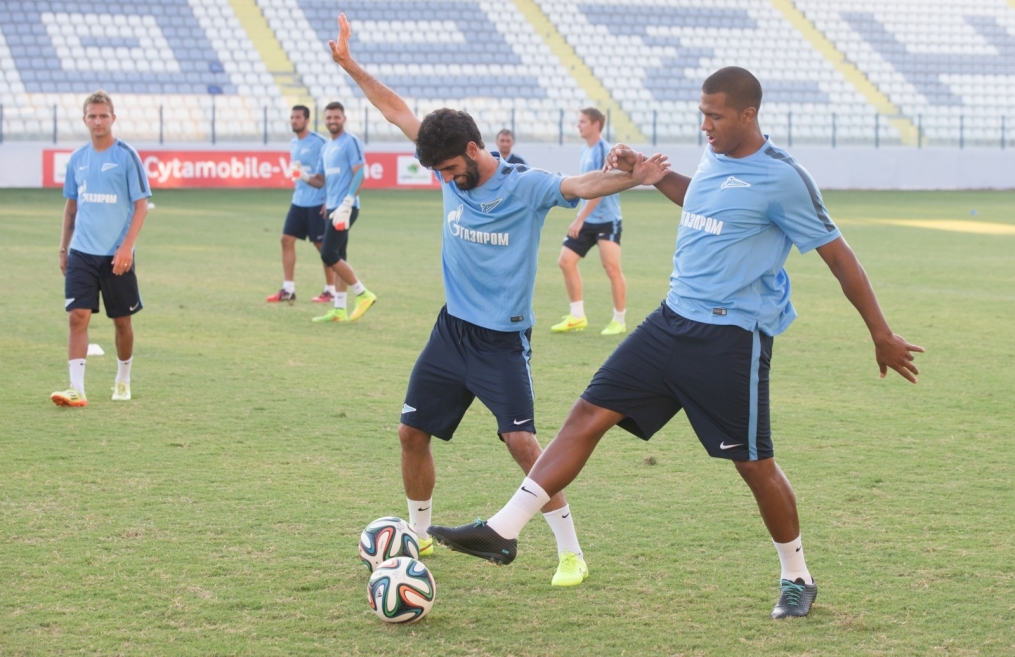 Тренировка «Зенита» перед матчем с АЕЛ