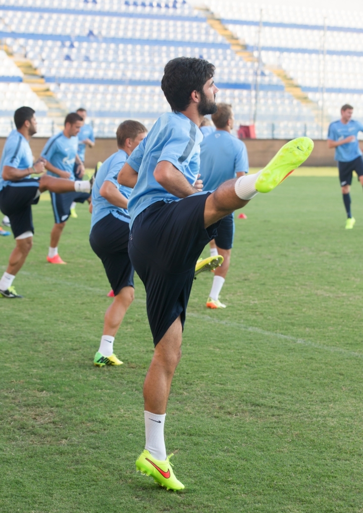 Тренировка «Зенита» перед матчем с АЕЛ