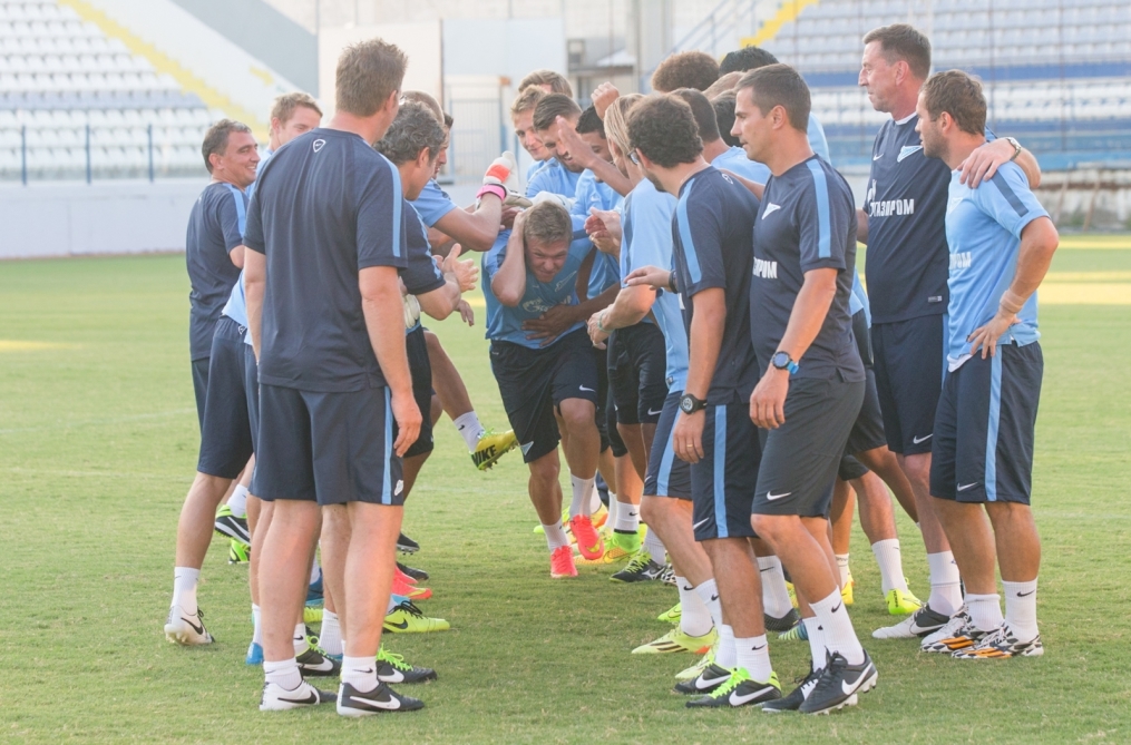 Тренировка «Зенита» перед матчем с АЕЛ