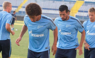 Тренировка «Зенита» перед матчем с АЕЛ