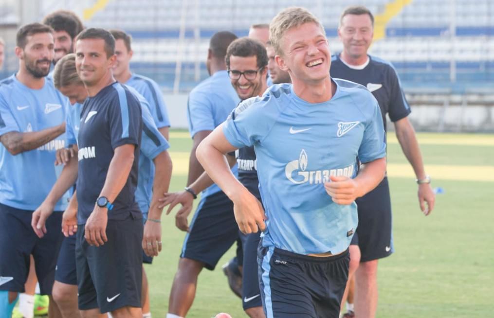 Тренировка «Зенита» перед матчем с АЕЛ