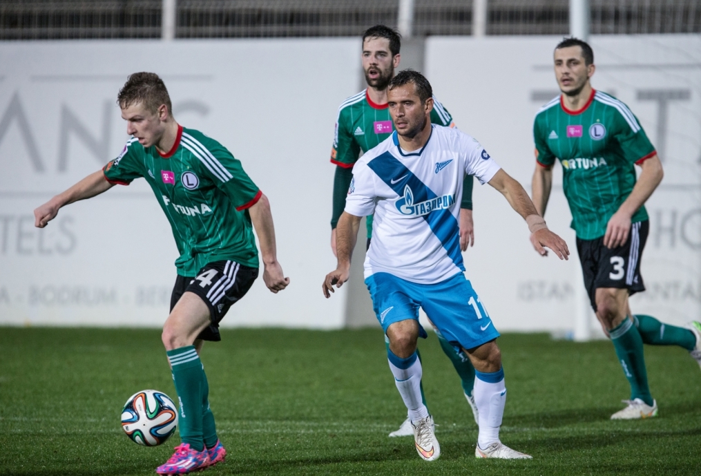 Сборы в Турции: 27 января, матч  «Легия»—«Зенит»