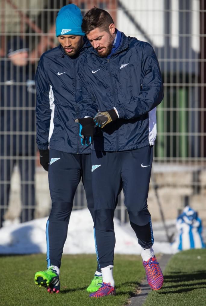 Тренировка перед матчем,  «ПСВ» — «Зенит»