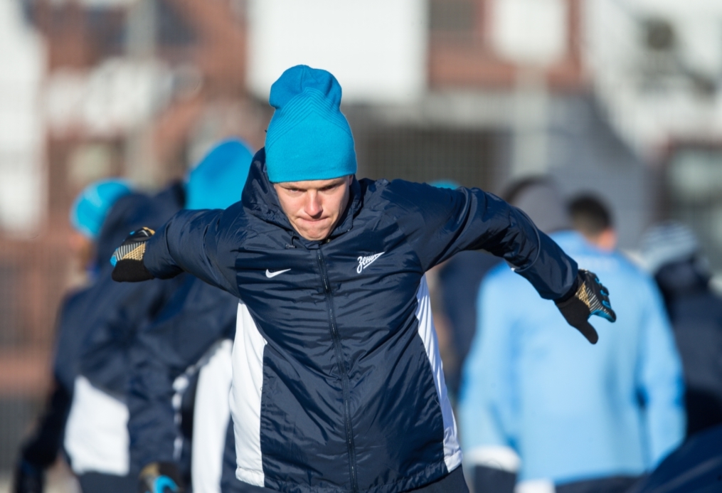 Тренировка перед матчем,  «ПСВ» — «Зенит»