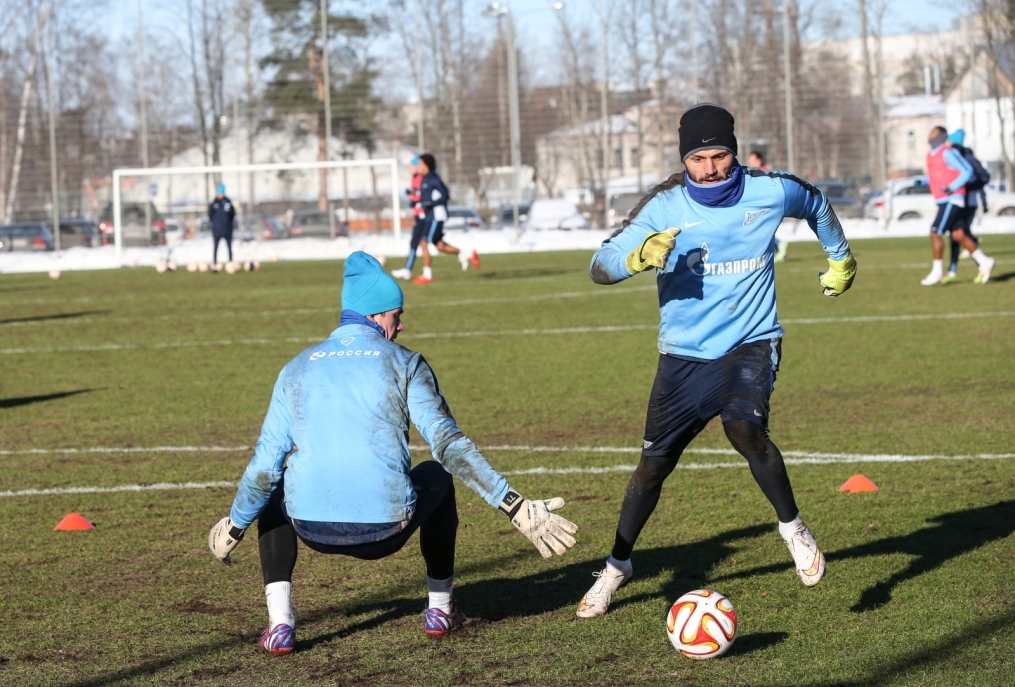 Тренировка перед матчем,  «ПСВ» — «Зенит»
