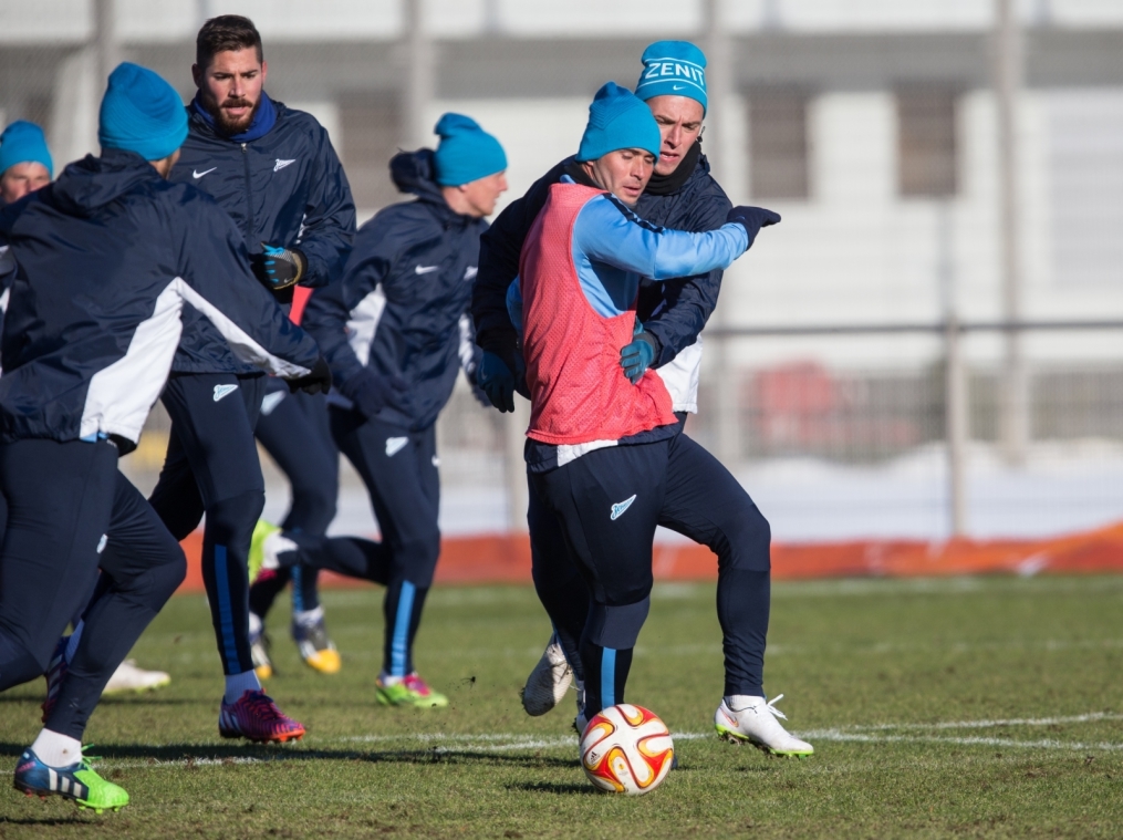 Тренировка перед матчем,  «ПСВ» — «Зенит»