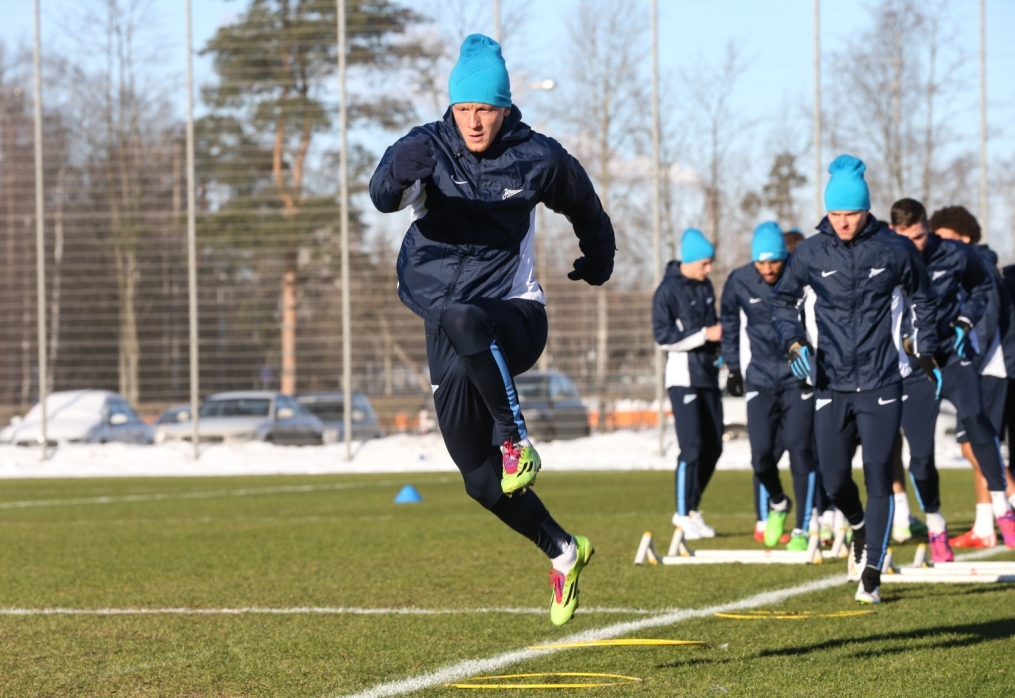 Тренировка перед матчем,  «ПСВ» — «Зенит»