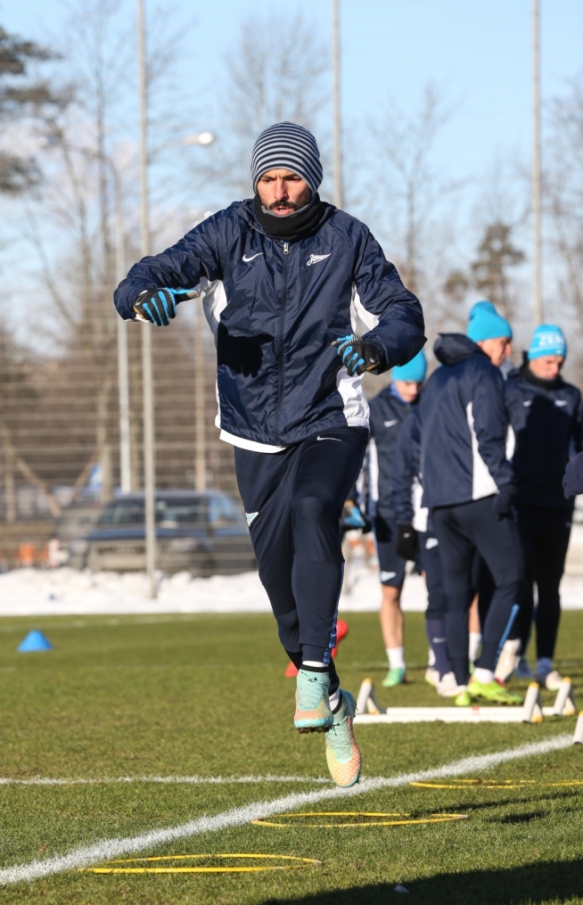 Тренировка перед матчем,  «ПСВ» — «Зенит»