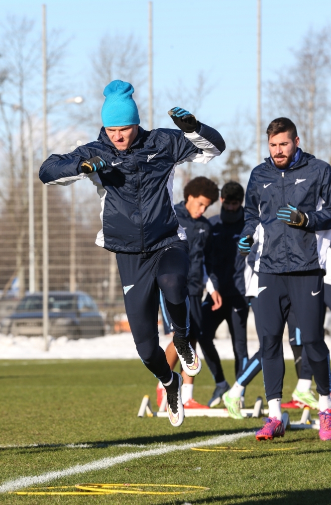 Тренировка перед матчем,  «ПСВ» — «Зенит»