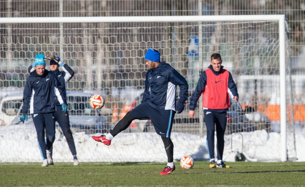 Тренировка перед матчем,  «ПСВ» — «Зенит»