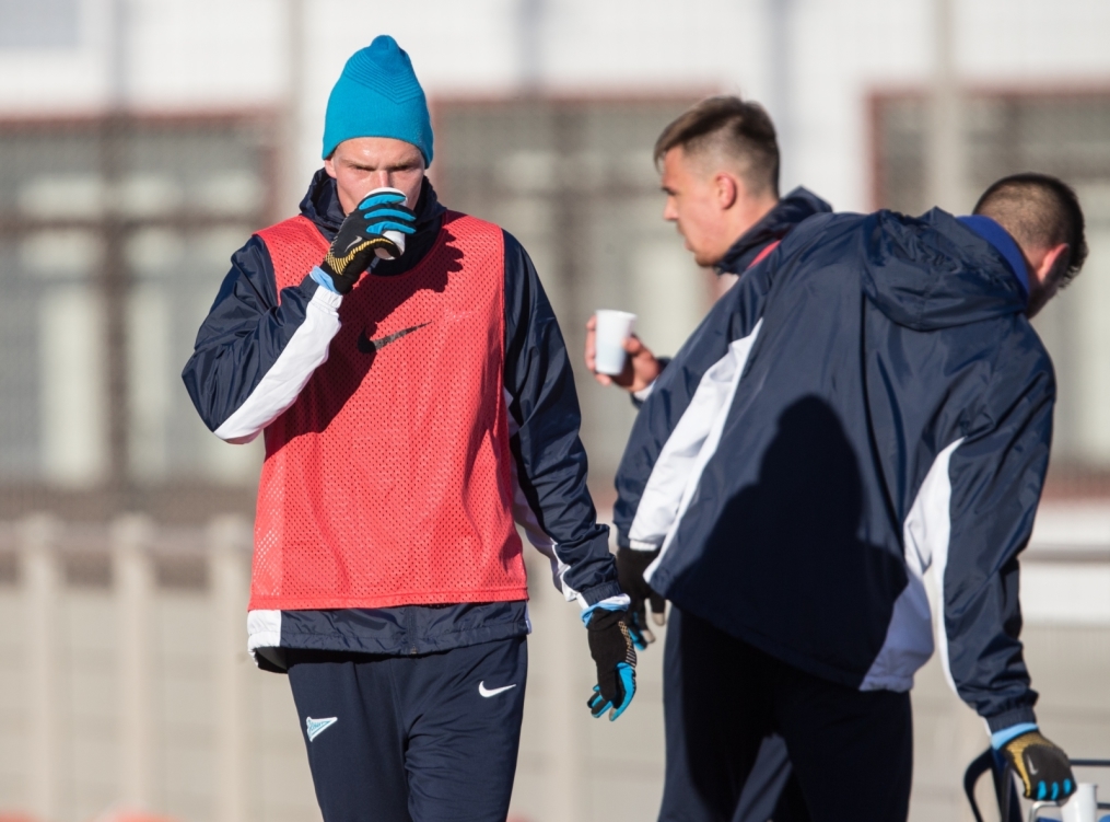 Тренировка перед матчем,  «ПСВ» — «Зенит»