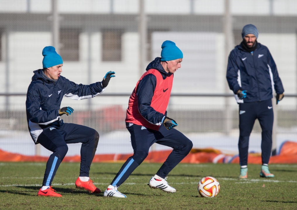 Тренировка перед матчем,  «ПСВ» — «Зенит»