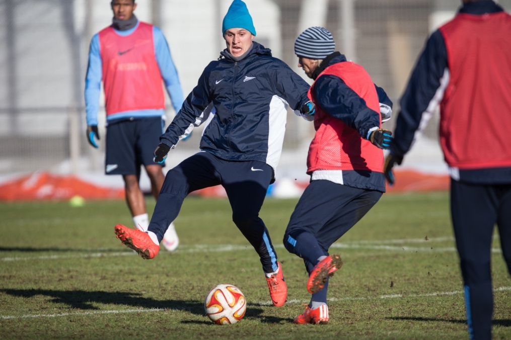 Тренировка перед матчем,  «ПСВ» — «Зенит»