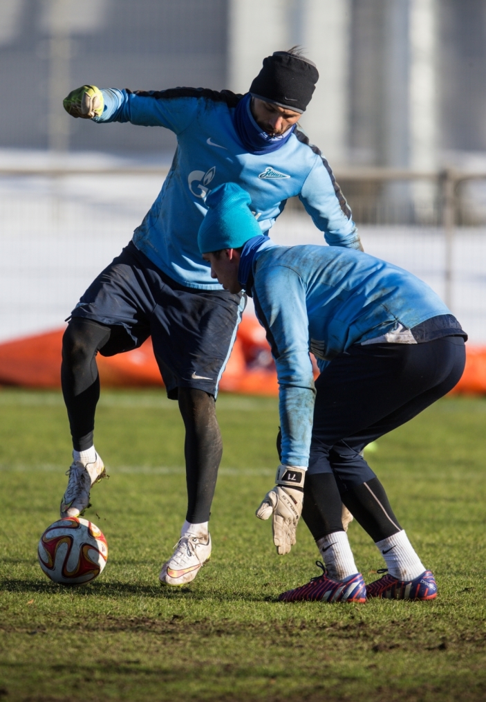 Тренировка перед матчем,  «ПСВ» — «Зенит»