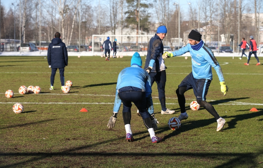 Тренировка перед матчем,  «ПСВ» — «Зенит»