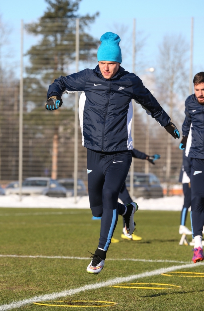 Тренировка перед матчем,  «ПСВ» — «Зенит»