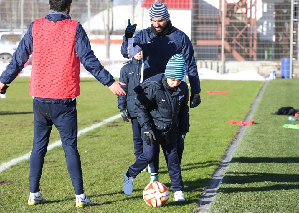 Тренировка перед матчем,  «ПСВ» — «Зенит»