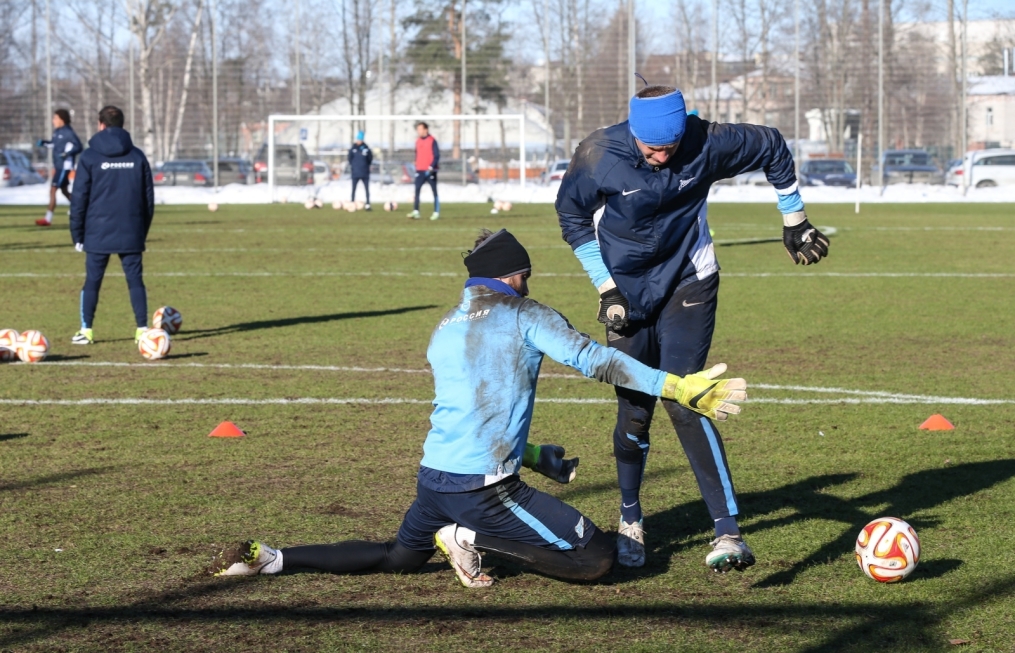 Тренировка перед матчем,  «ПСВ» — «Зенит»