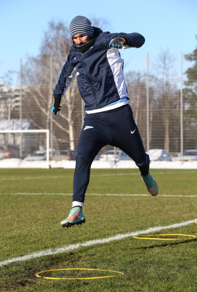 Тренировка перед матчем,  «ПСВ» — «Зенит»