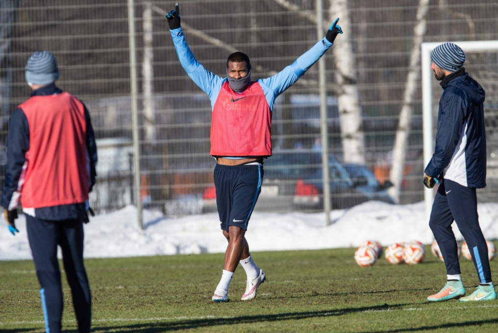 Тренировка перед матчем,  «ПСВ» — «Зенит»