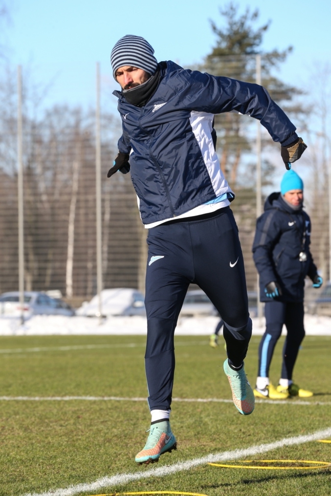 Тренировка перед матчем,  «ПСВ» — «Зенит»