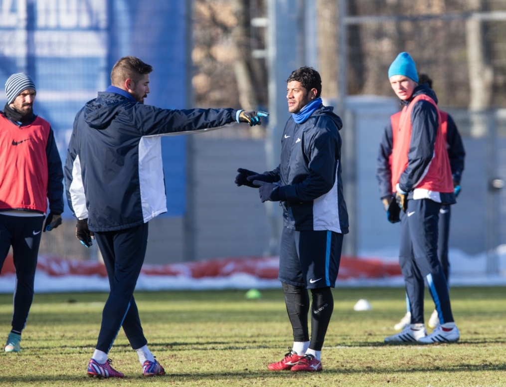 Тренировка перед матчем,  «ПСВ» — «Зенит»