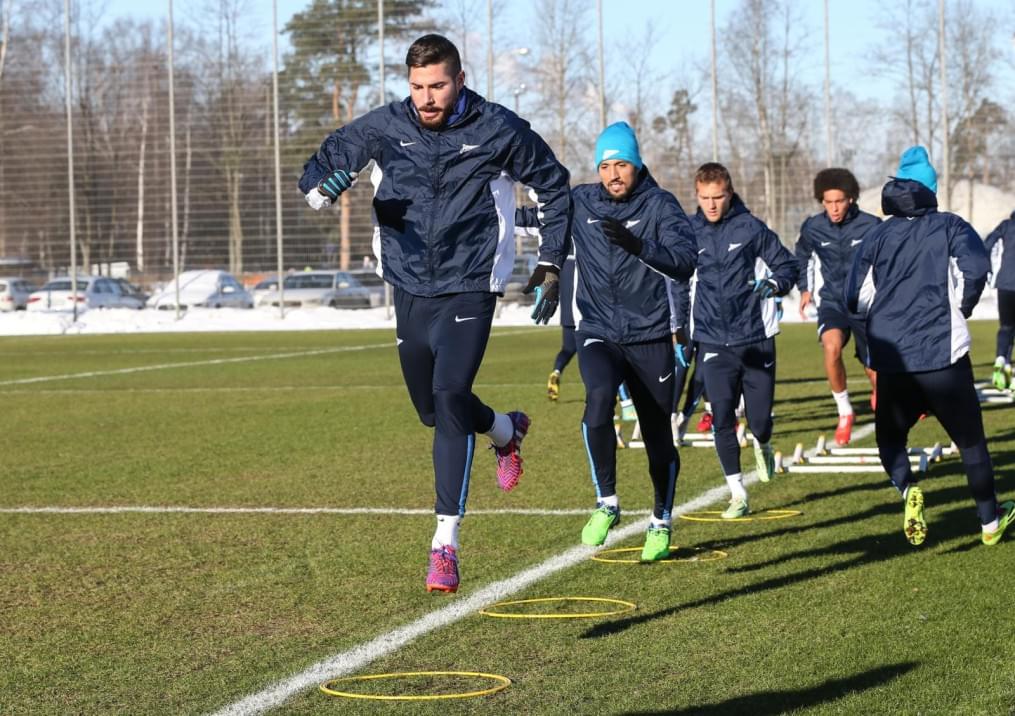 Тренировка перед матчем,  «ПСВ» — «Зенит»