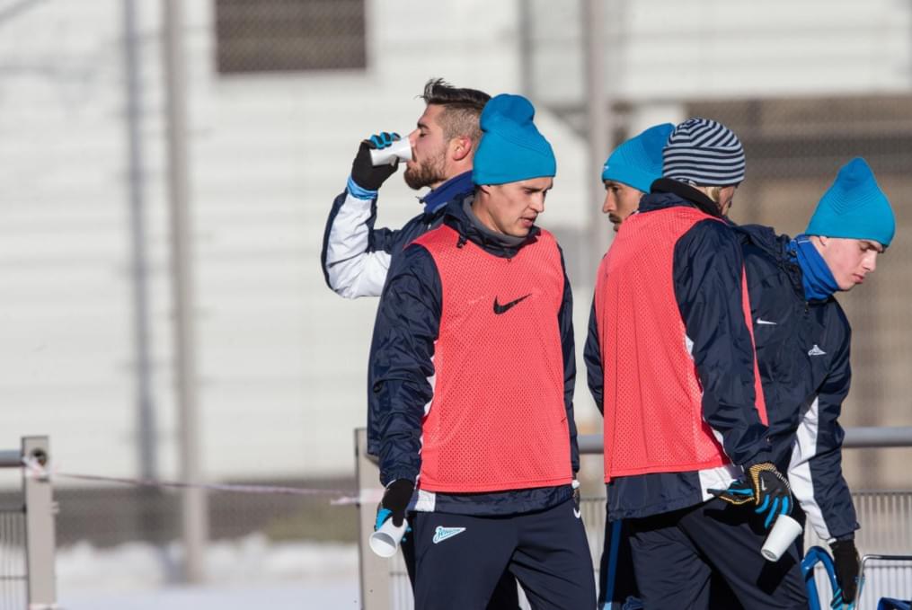 Тренировка перед матчем,  «ПСВ» — «Зенит»