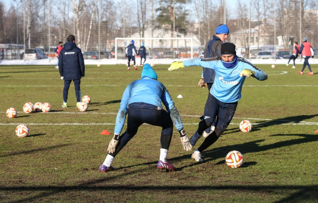 Тренировка перед матчем,  «ПСВ» — «Зенит»
