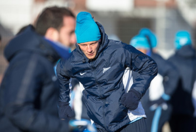 Тренировка перед матчем,  «ПСВ» — «Зенит»