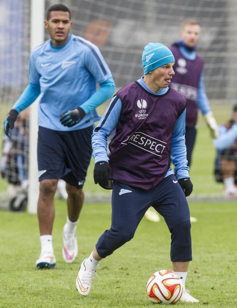 Открытая тренировка «Зенита» перед матчем 1/8 финала Лиги Европы УЕФА с «Торино»