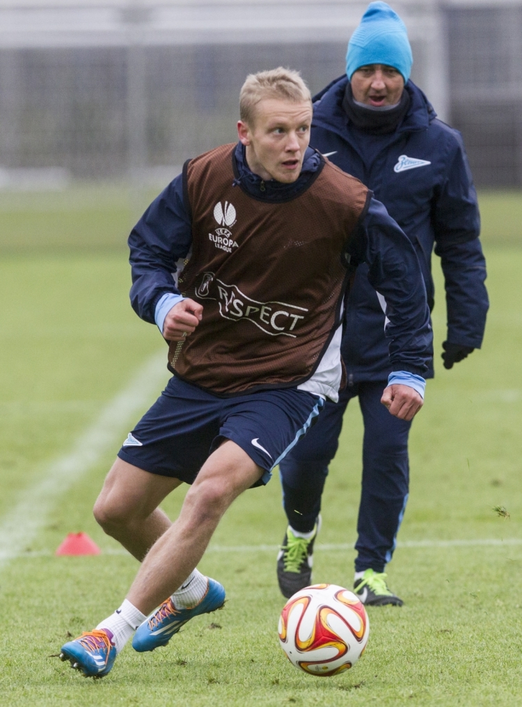 Открытая тренировка «Зенита» перед матчем 1/8 финала Лиги Европы УЕФА с «Торино»