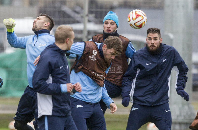 Открытая тренировка «Зенита» перед матчем 1/8 финала Лиги Европы УЕФА с «Торино»