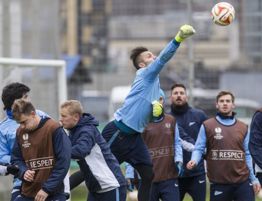 Открытая тренировка «Зенита» перед матчем 1/8 финала Лиги Европы УЕФА с «Торино»